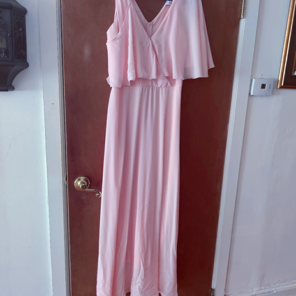 Justfab light pink flowy dress